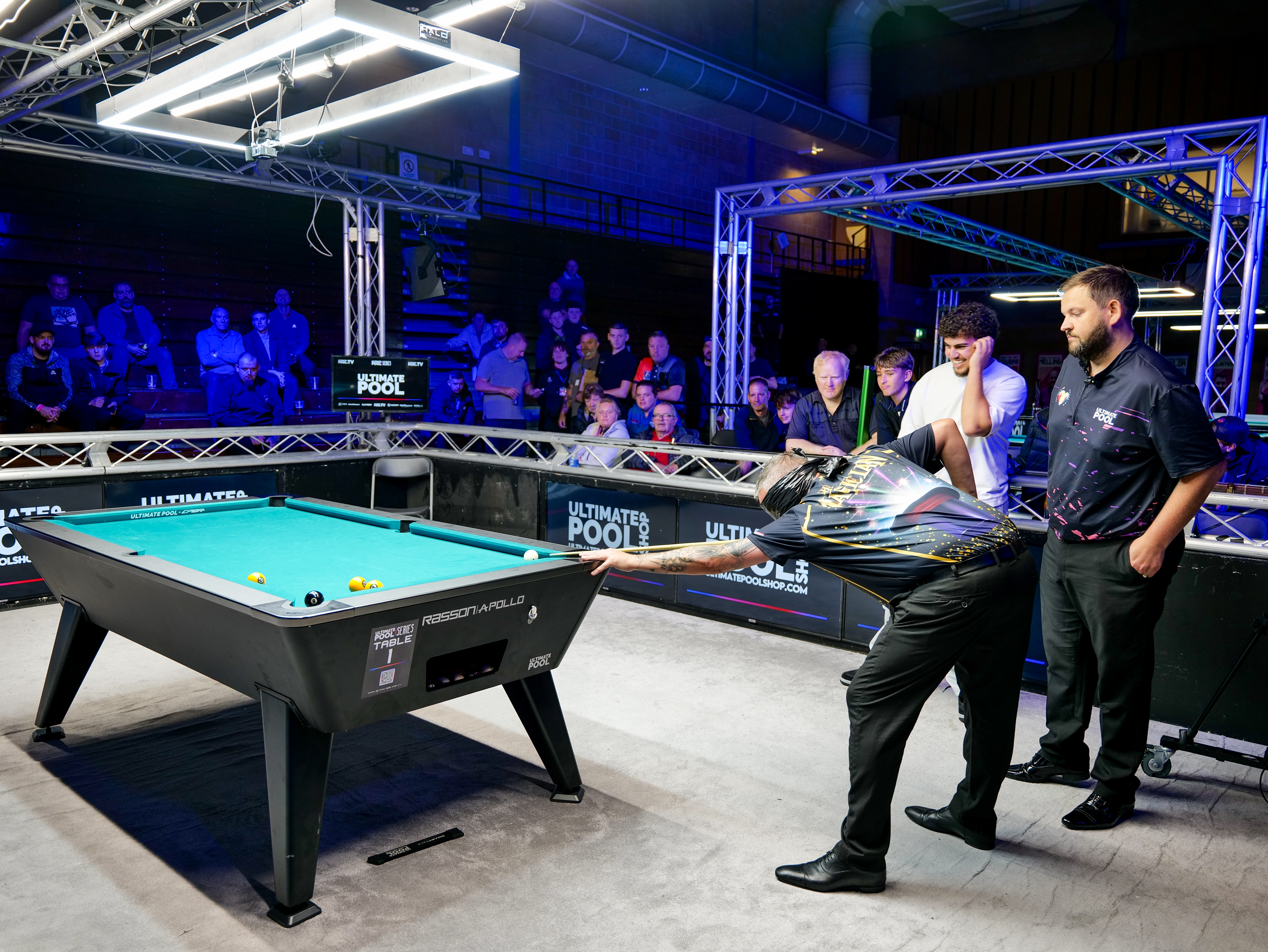 Blindfolded shot at event