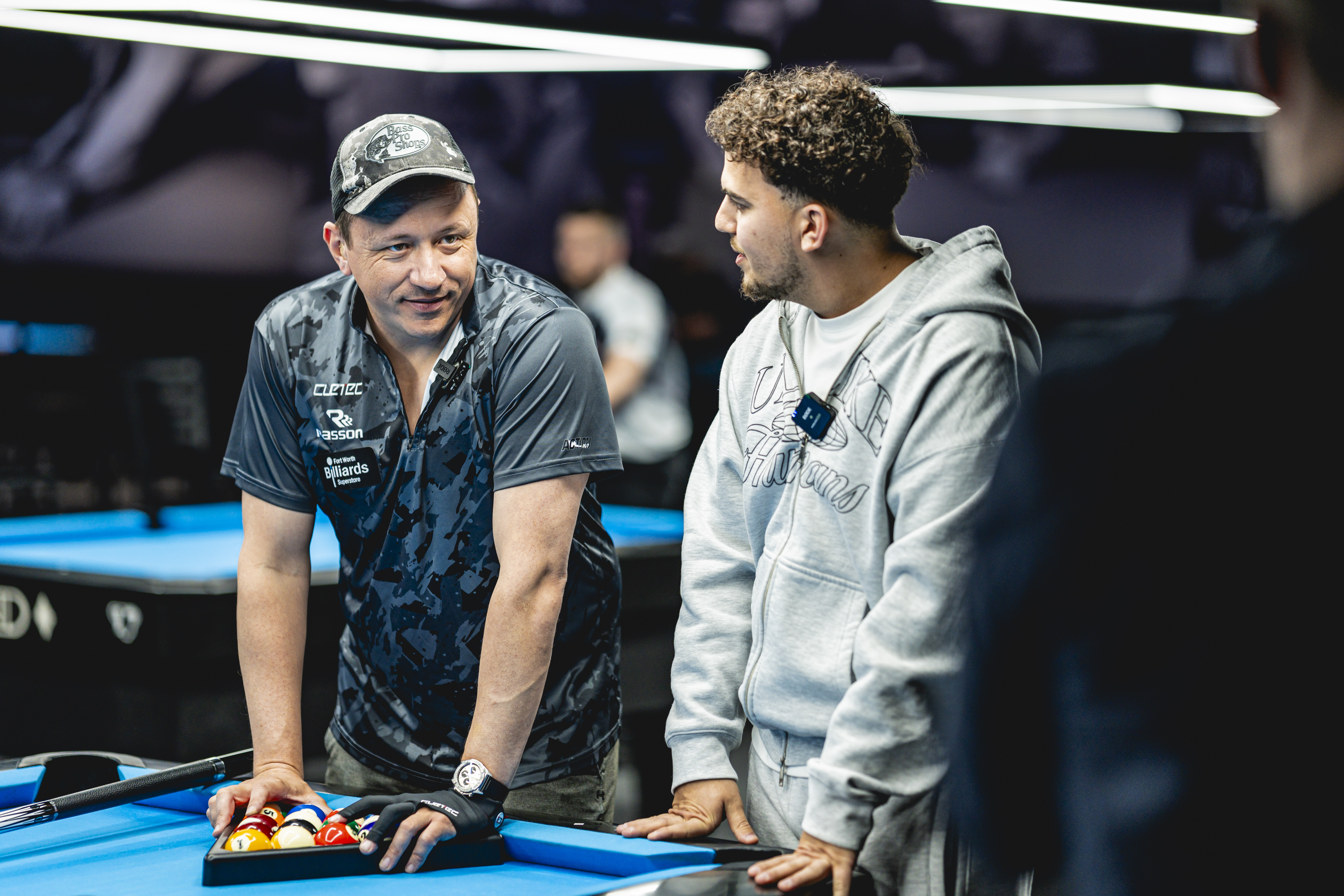 Ayd chatting with a pro