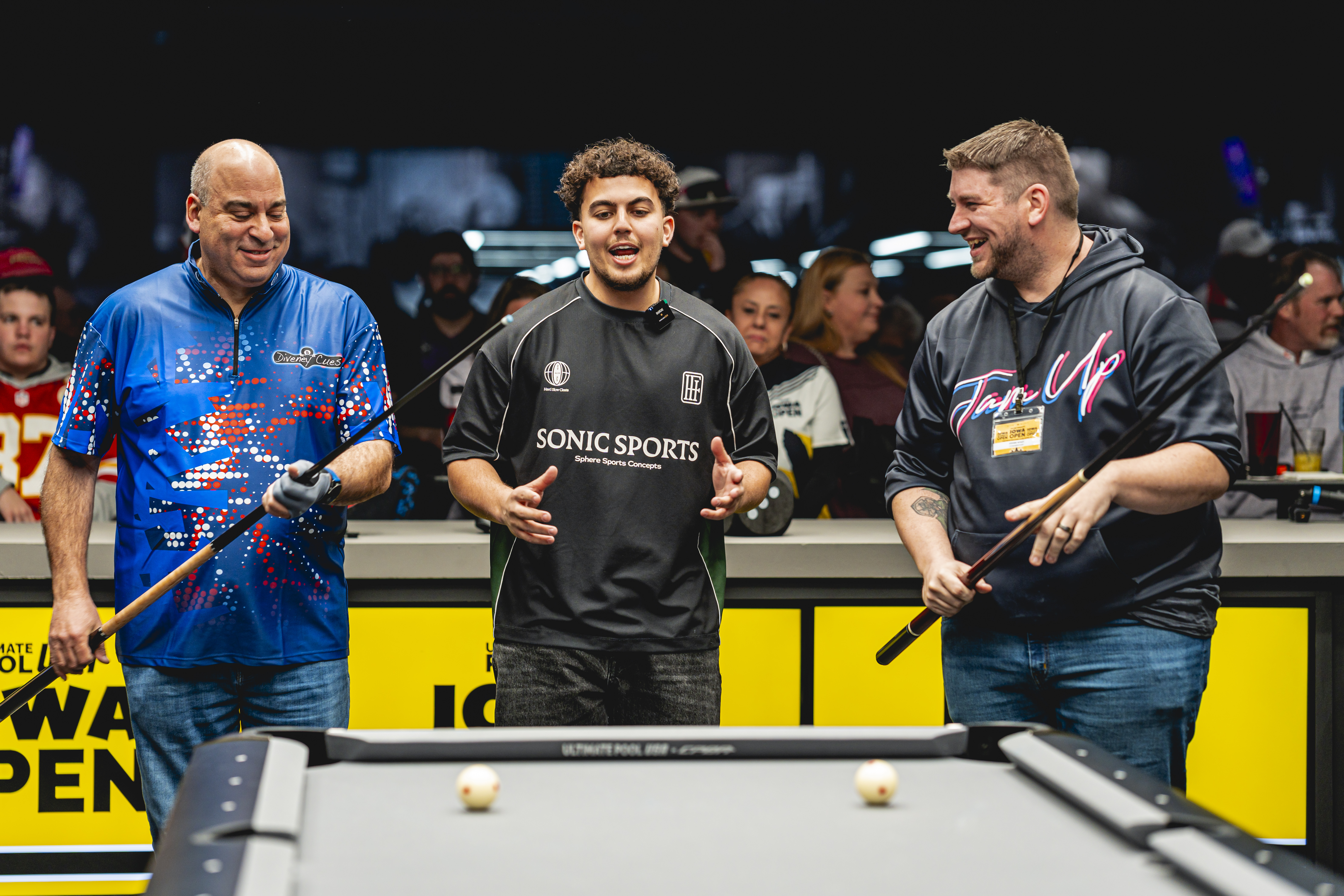 Ayd laughing with fellow players